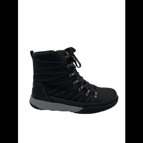 Khombu Waterproof Lace-Up Winter Ankle Boots Alta Black - Medium - Picture 1 of 8